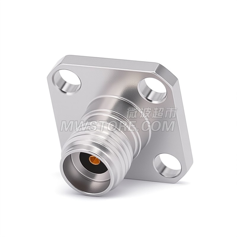 2.92mm Female Field Replaceable Connector, 4 Hole Flange, hole Spacing ...