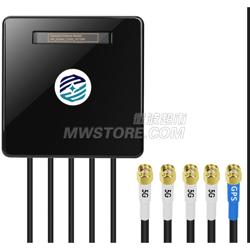4X4 MIMO 5G 与GNSS 组合天线 IP67 防水 AN_Master_Cubic_4C1GN
